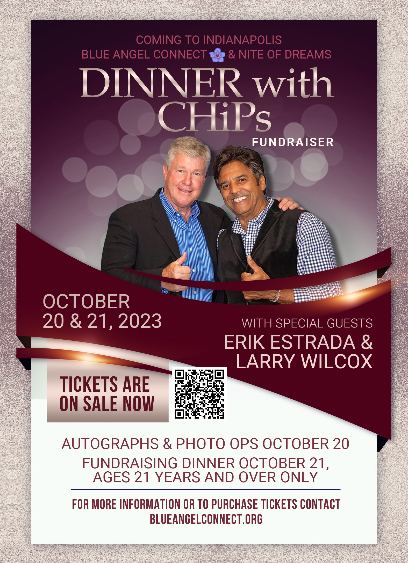Dinner with CHiPs Fundraiser in Indianapolis! Nite of Dreams