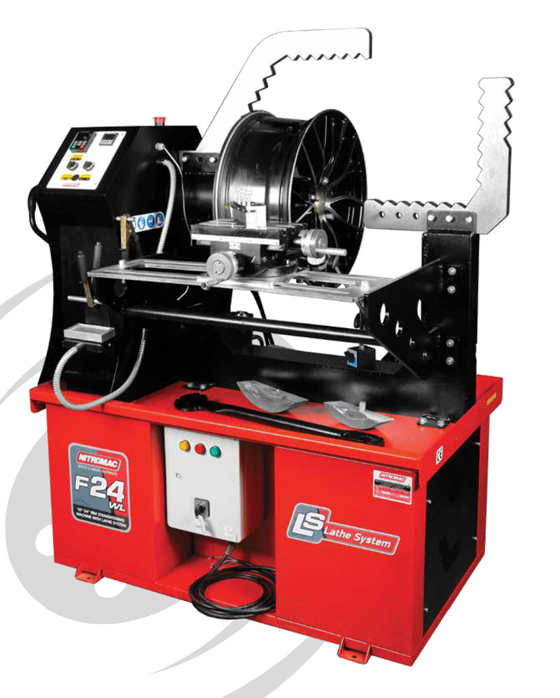 F24WL HYDRAULIC RIM STRAIGHTENING MACHINE WITH LATHE Nitromac