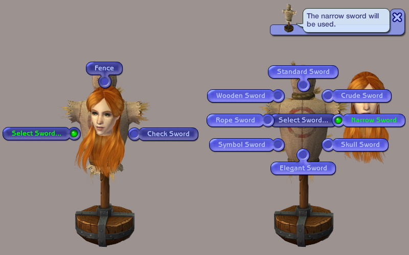 Training Dummies v. 2.0 (and 2.5) Now with Sword Options! « Nixed Sims