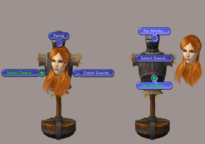 Training Dummies v. 2.0 (and 2.5) Now with Sword Options! « Nixed Sims
