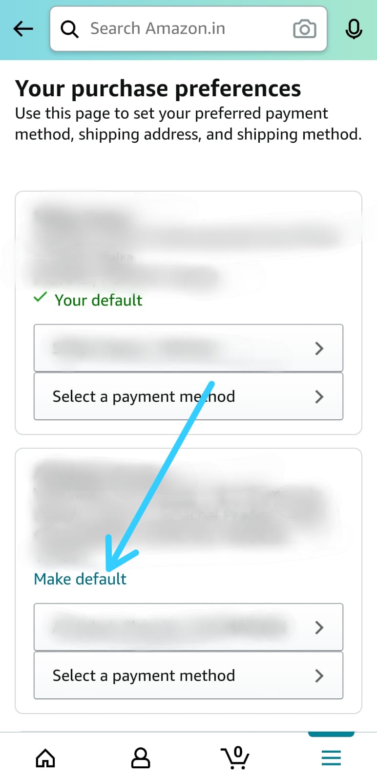 How to change your default address on Amazon NixLoop