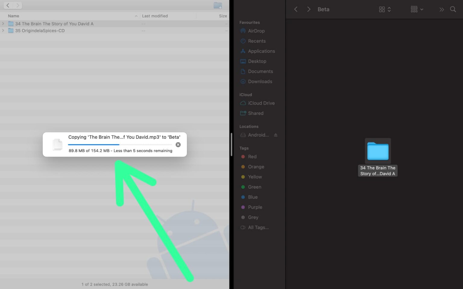 How to transfer files from mac to android phone using USB NixLoop