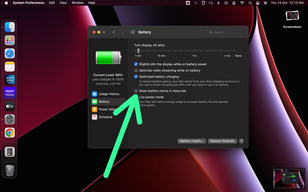 Show battery status in the menu bar not working on Mac [Fixed 100
