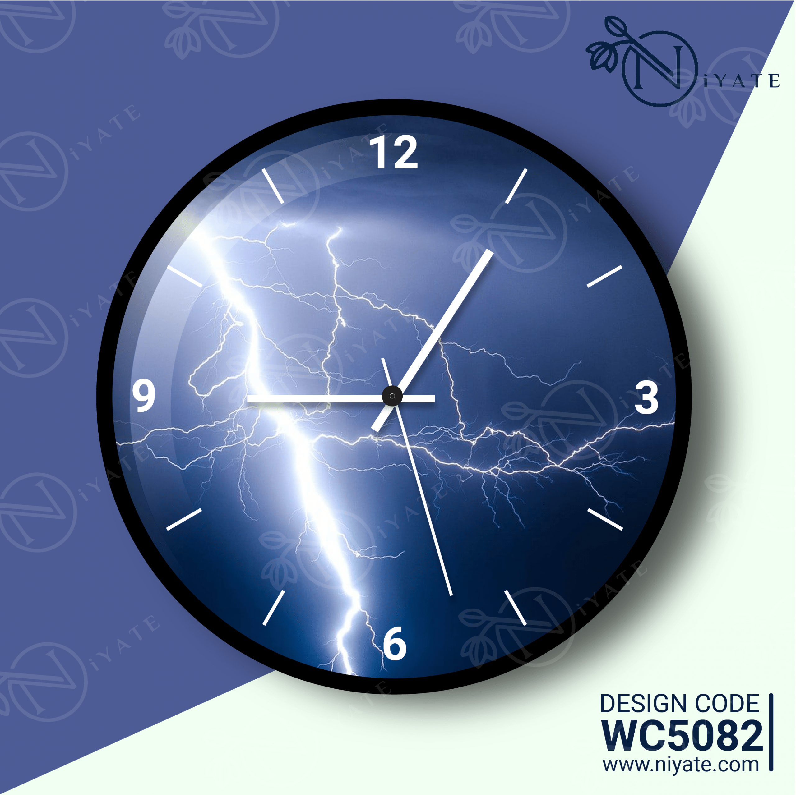 Thunder Storm Premium Wall Clock Niyate