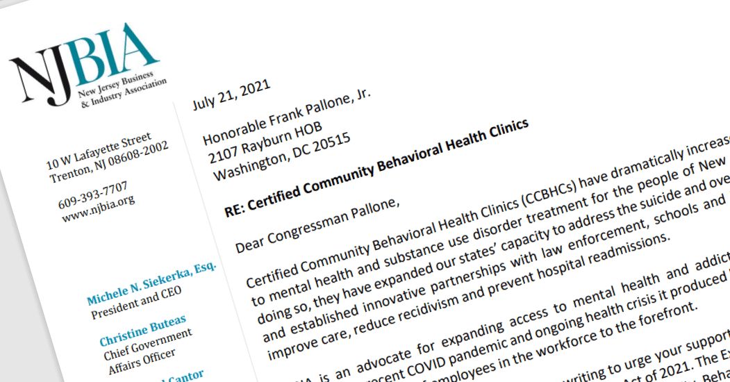 NJBIA Urges Support for Excellence in Mental Health and Addiction