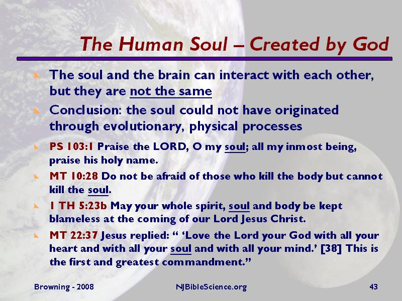 The Human Soul Created by God