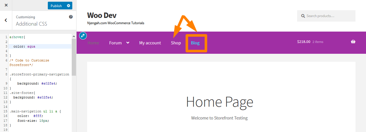 How to Change Link Color Storefront Theme » NJENGAH