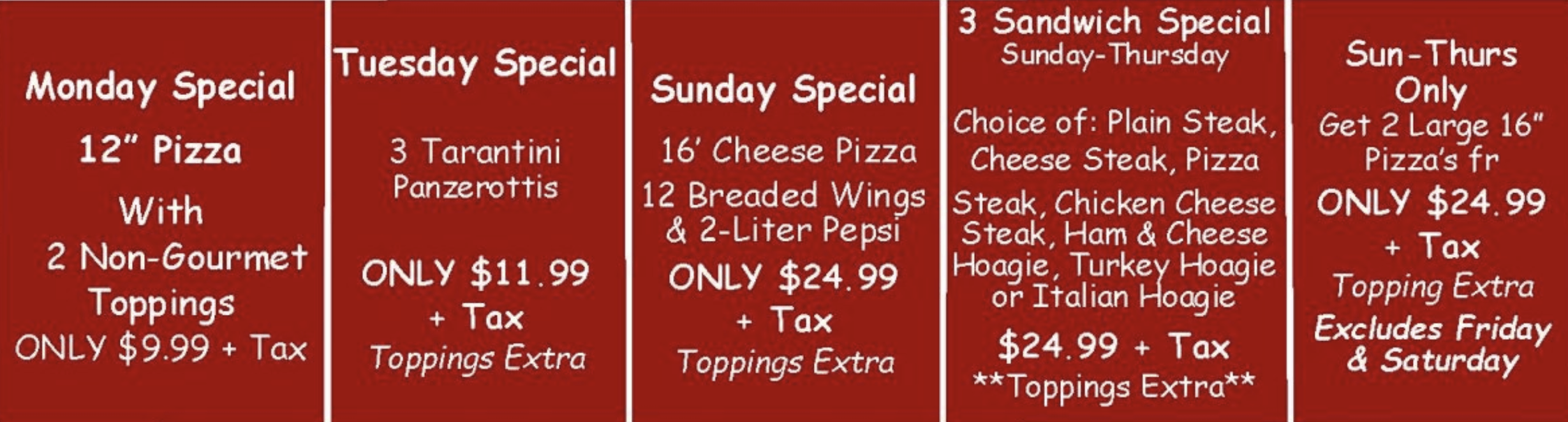 Best Pizza in New Jersey Sicklerville, NJ Not Just Pizza NJ