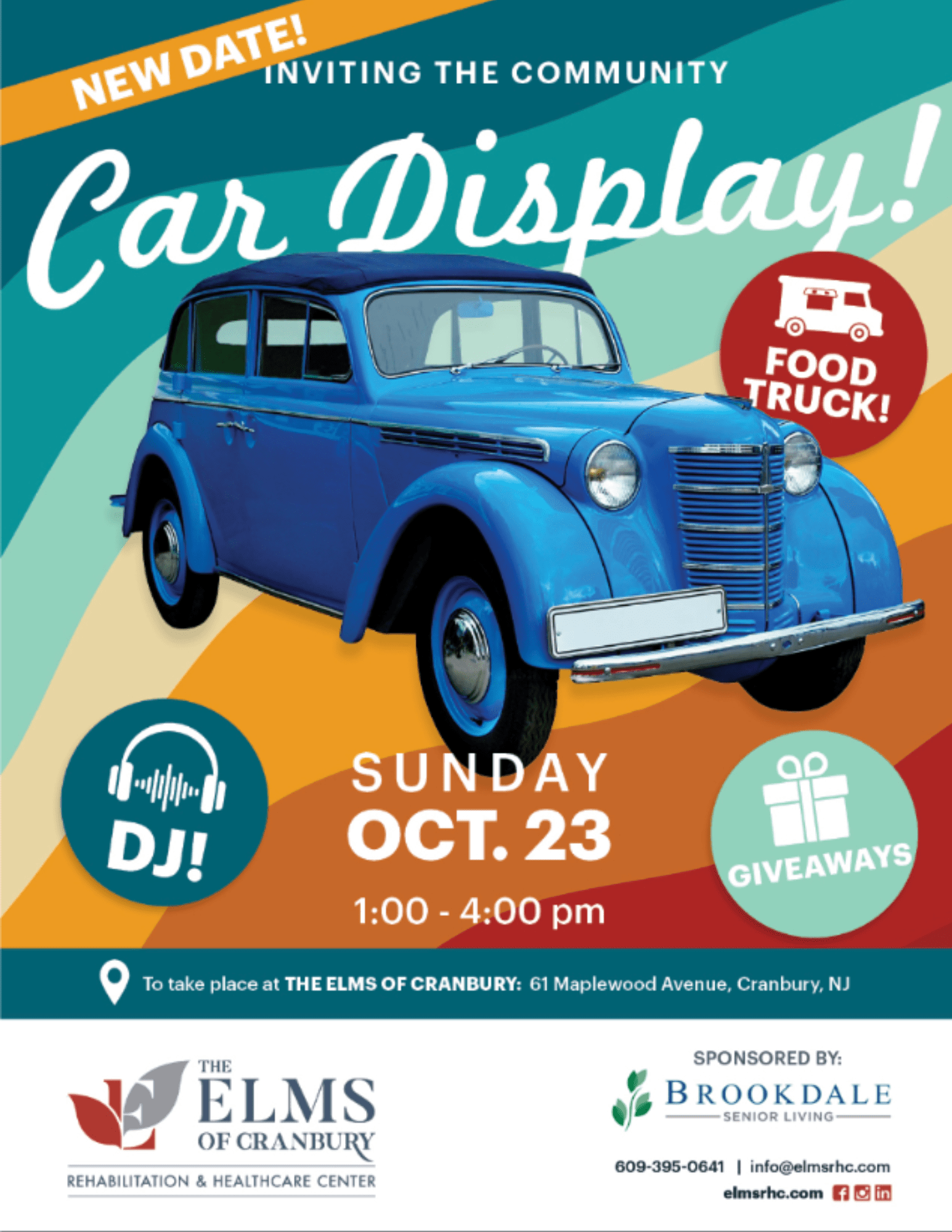 The Elms Of Cranbury Car Display Rise a Community Service Partnership