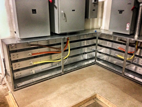 Bussed Gutter Bussed Trough 4000A Electric Room N.J. SULLIVAN
