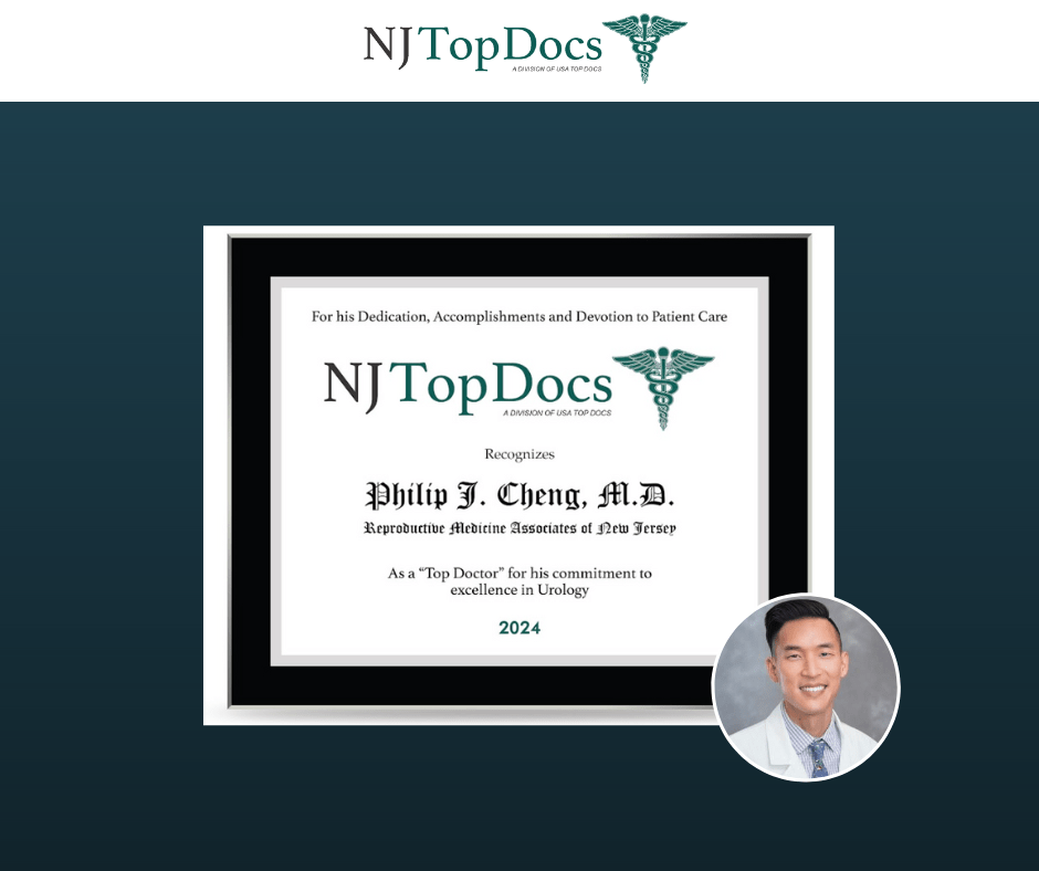 NJ Top Docs Awards Dr. Philip J. Cheng of Reproductive Medicine
