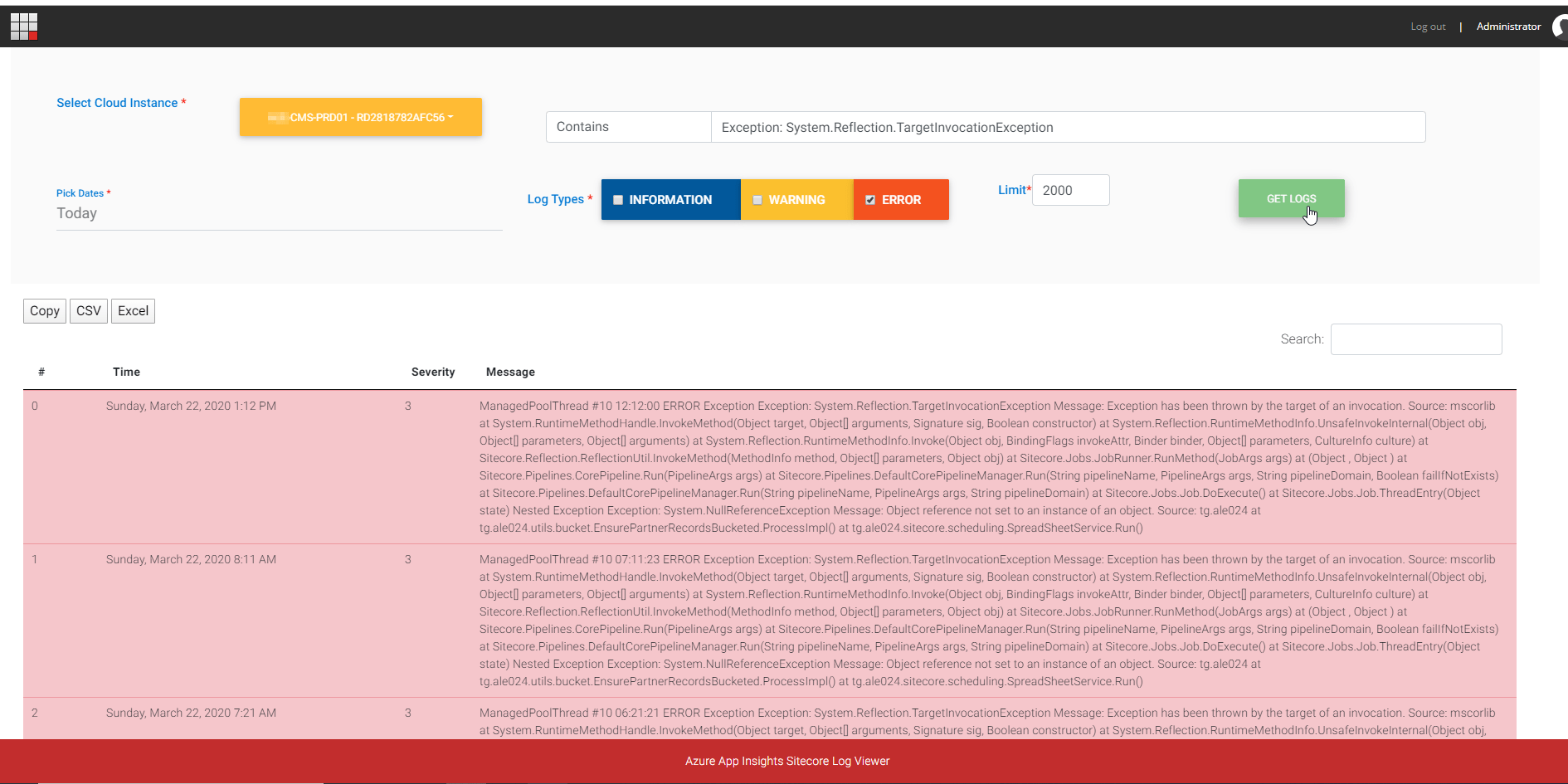 Sitecore Azure App Insights Log Viewer The Sitecorist