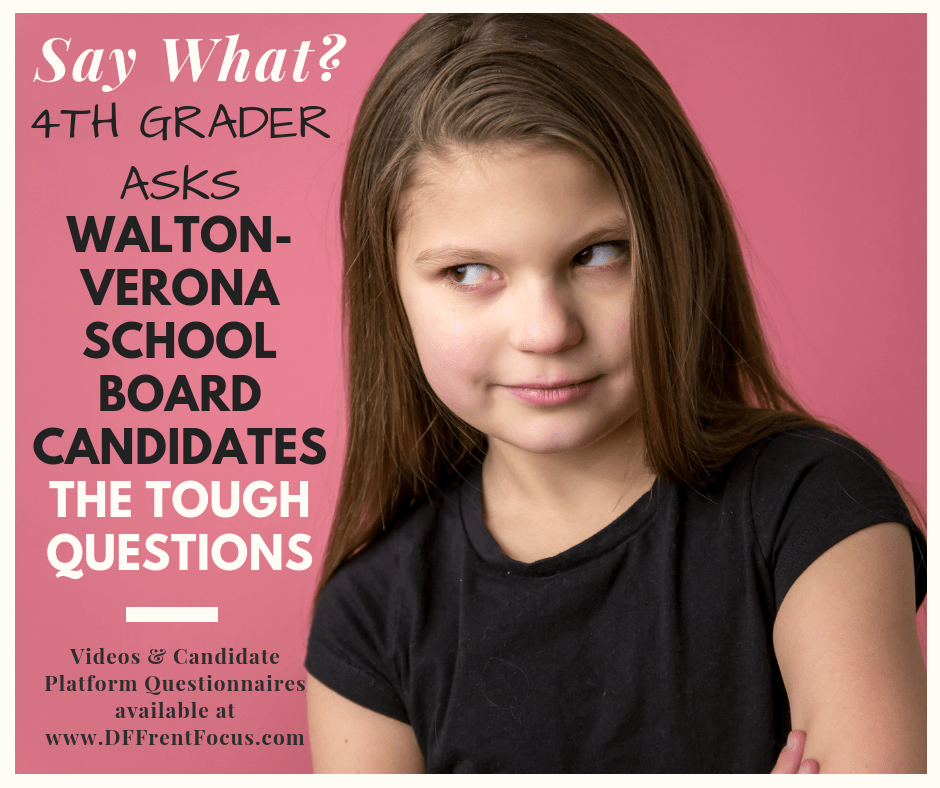 WaltonVerona Elementary 4th grader interviews school board candidates