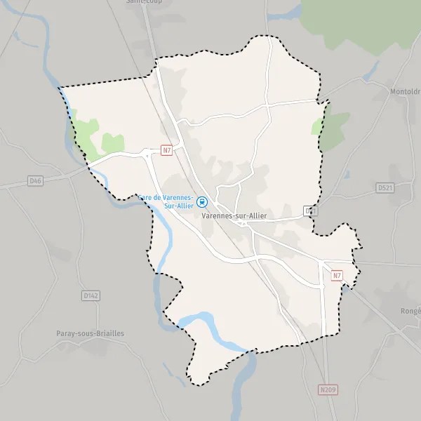 Plattegrond VarennessurAllier kaart van VarennessurAllier (03150