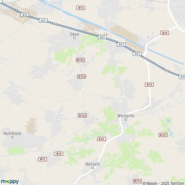 Plattegrond Westerlo kaart van Westerlo (2260) en praktische info