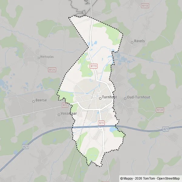 Turnhout Belgie Kaart Plattegrond Turnhout kaart van Turnhout (2300) en praktische info