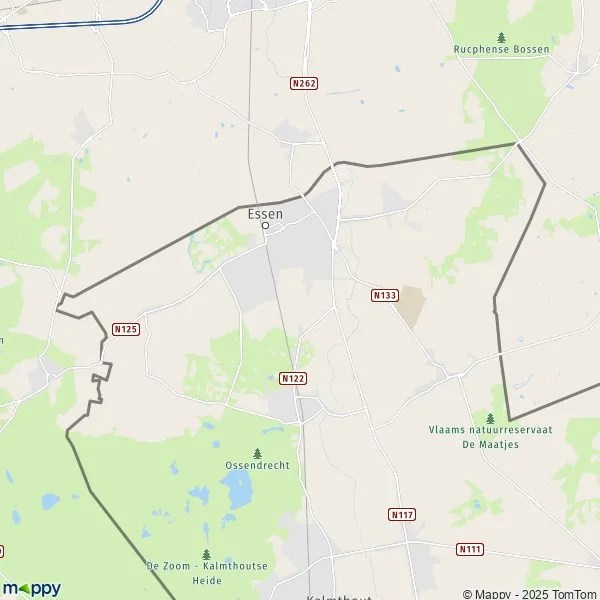 Kaart Essen Belgie Canada Kaart Essen Belgie Duitsland Kaart