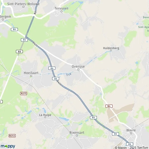 Plattegrond Overijse kaart van Overijse (3090) en praktische info