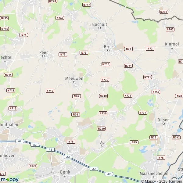 Plattegrond Oudsbergen kaart van Oudsbergen (3660) en praktische info