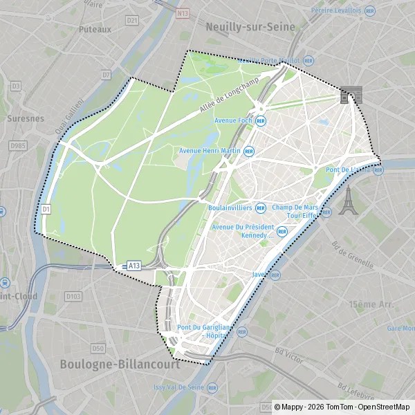 Plan parijs carte de parijs (75016) et infos pratiques