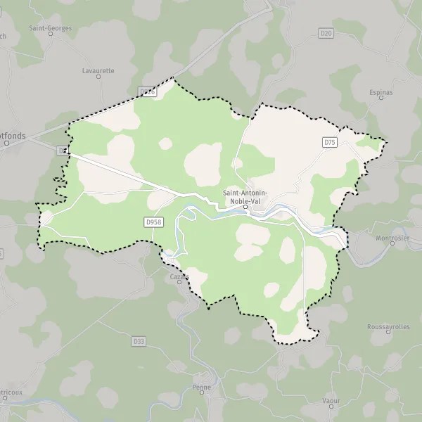 Plattegrond SaintAntoninNobleVal kaart van SaintAntoninNobleVal