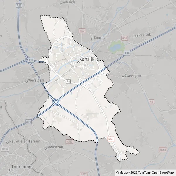 Topografische Kaart Kortrijk Plattegrond Kortrijk kaart van Kortrijk (8500) en praktische info