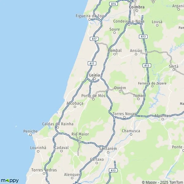Plattegrond Leiria kaart van Leiria en praktische info Mappy