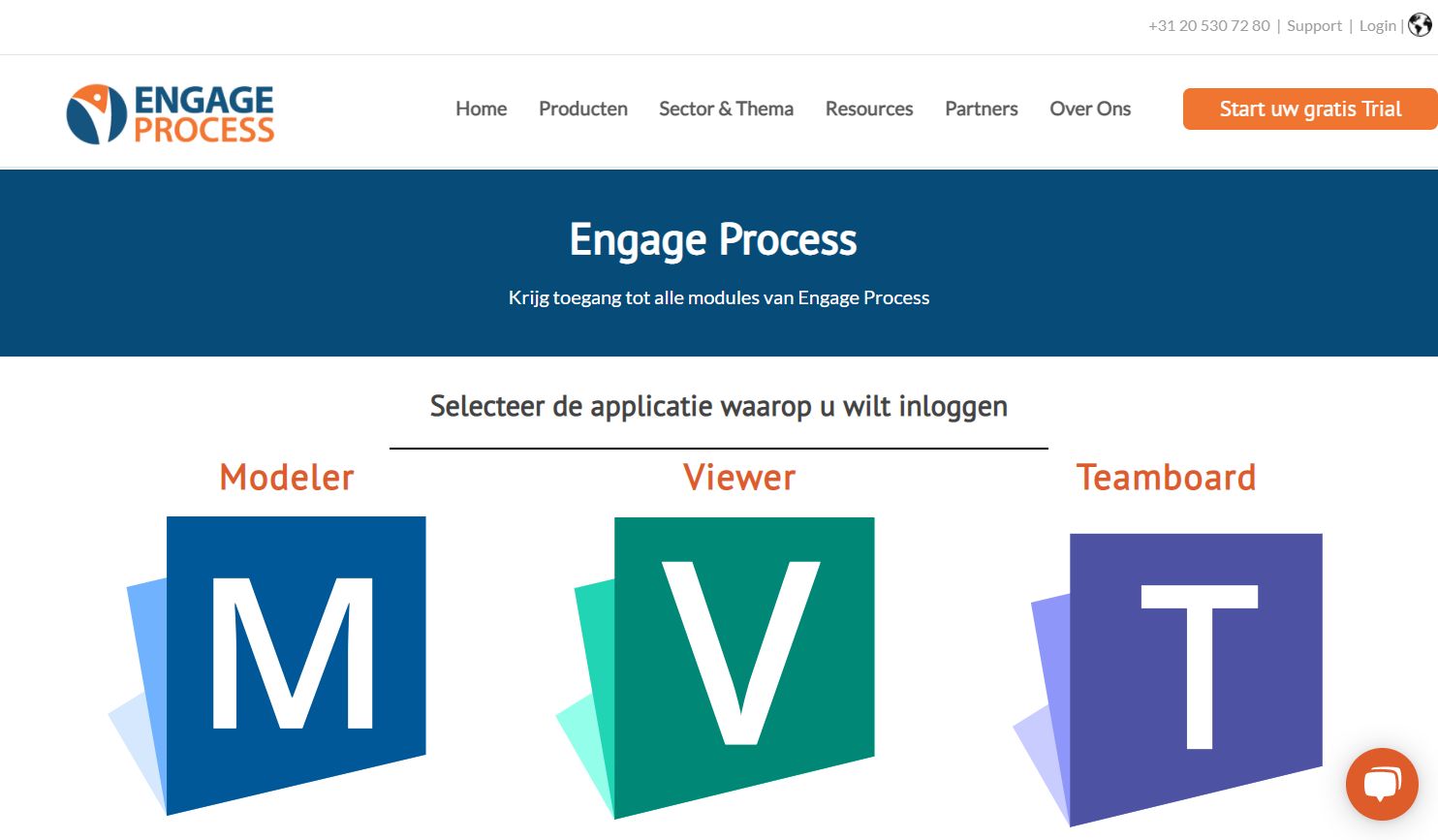Engage modeler inloggen