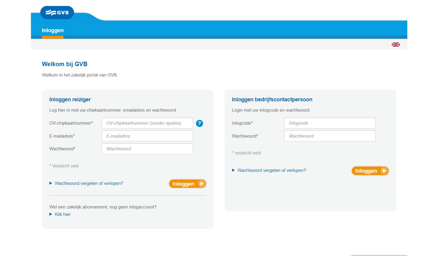 Gvb Zakelijk Inloggen