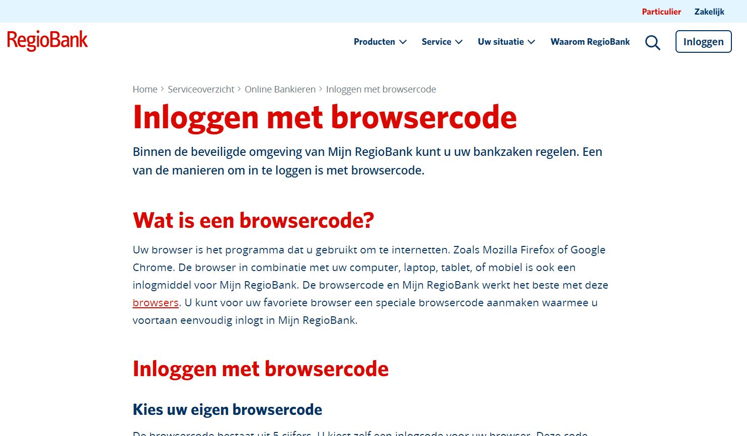 Regiobank Inloggen Met Browser Code