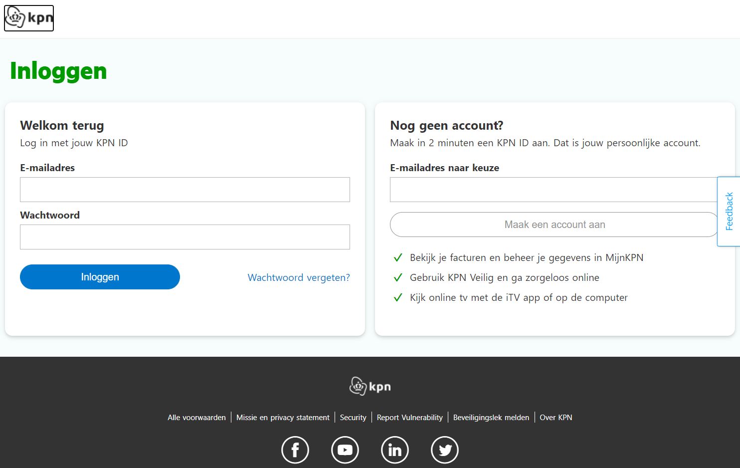 Mijn kpn inloggen met code
