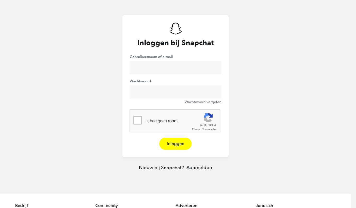 Snap Chat Inloggen