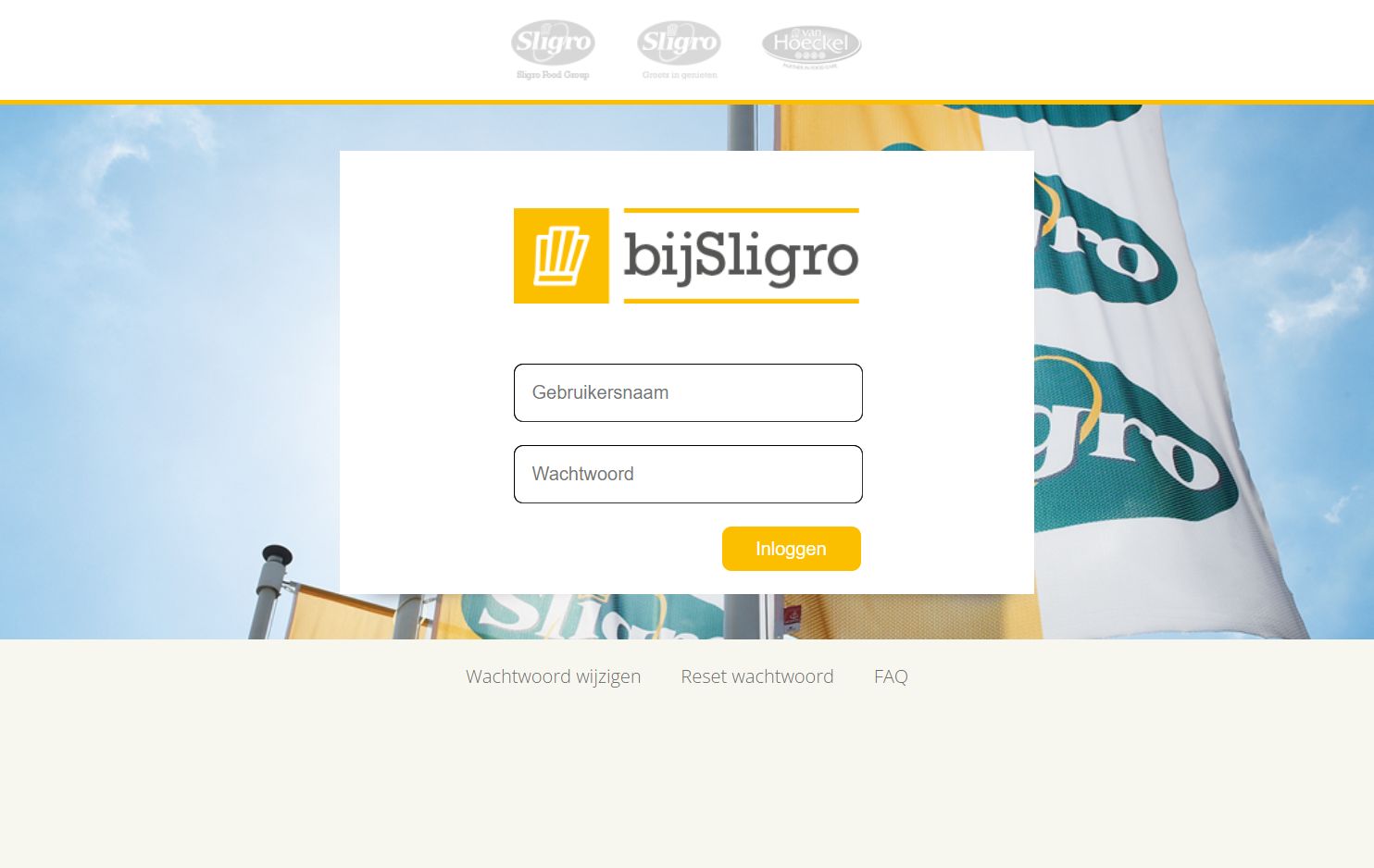 Bij Sligro Inloggen