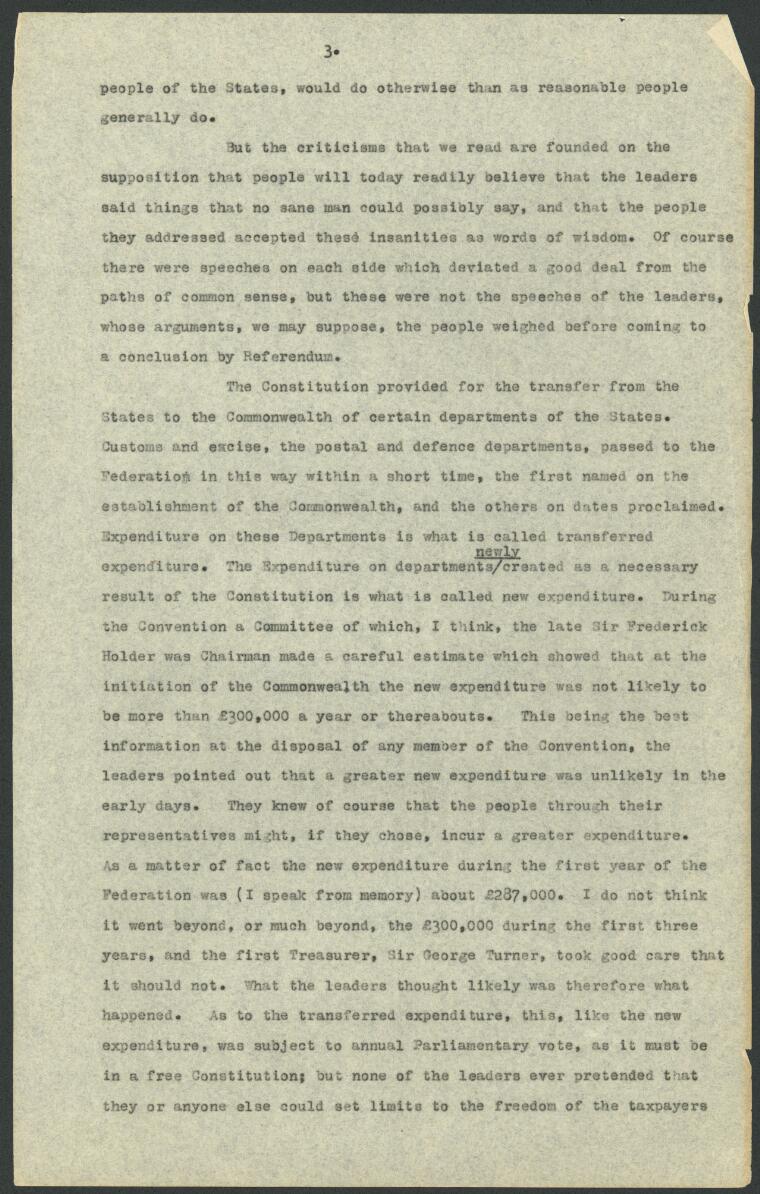 Barton Papers Series 5 Speeches, articles 18981901