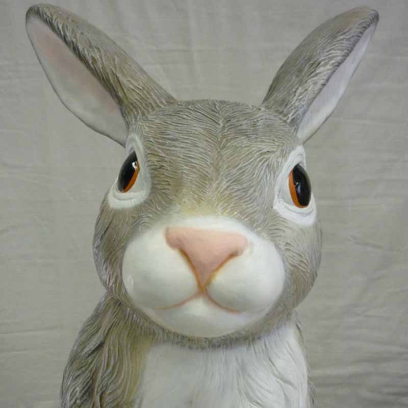 Lapin géant gris Décorations, statues et décors en résine