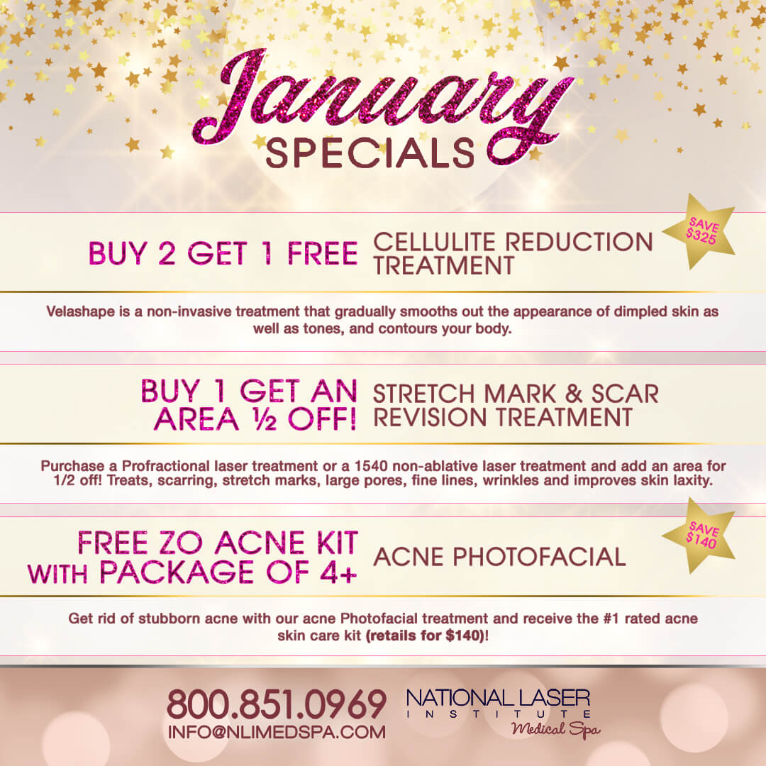 January Spa Specials! National Laser Institute Medical Spa