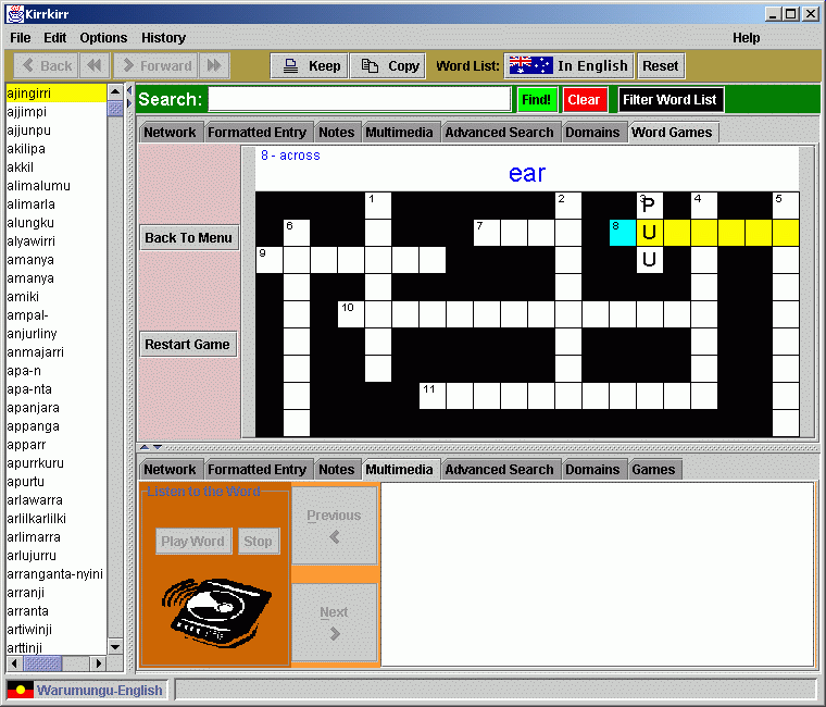 Kirrkirr software for the exploration of indigenous language dictionaries Kirrkirr software for the exploration of indigenous language dictionaries