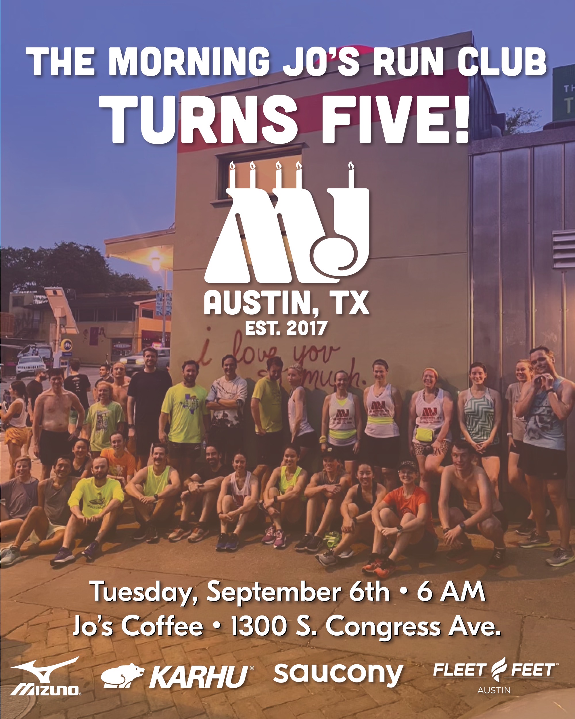 The Morning Jo's Run Club Turns Five! Fleet Feet Austin