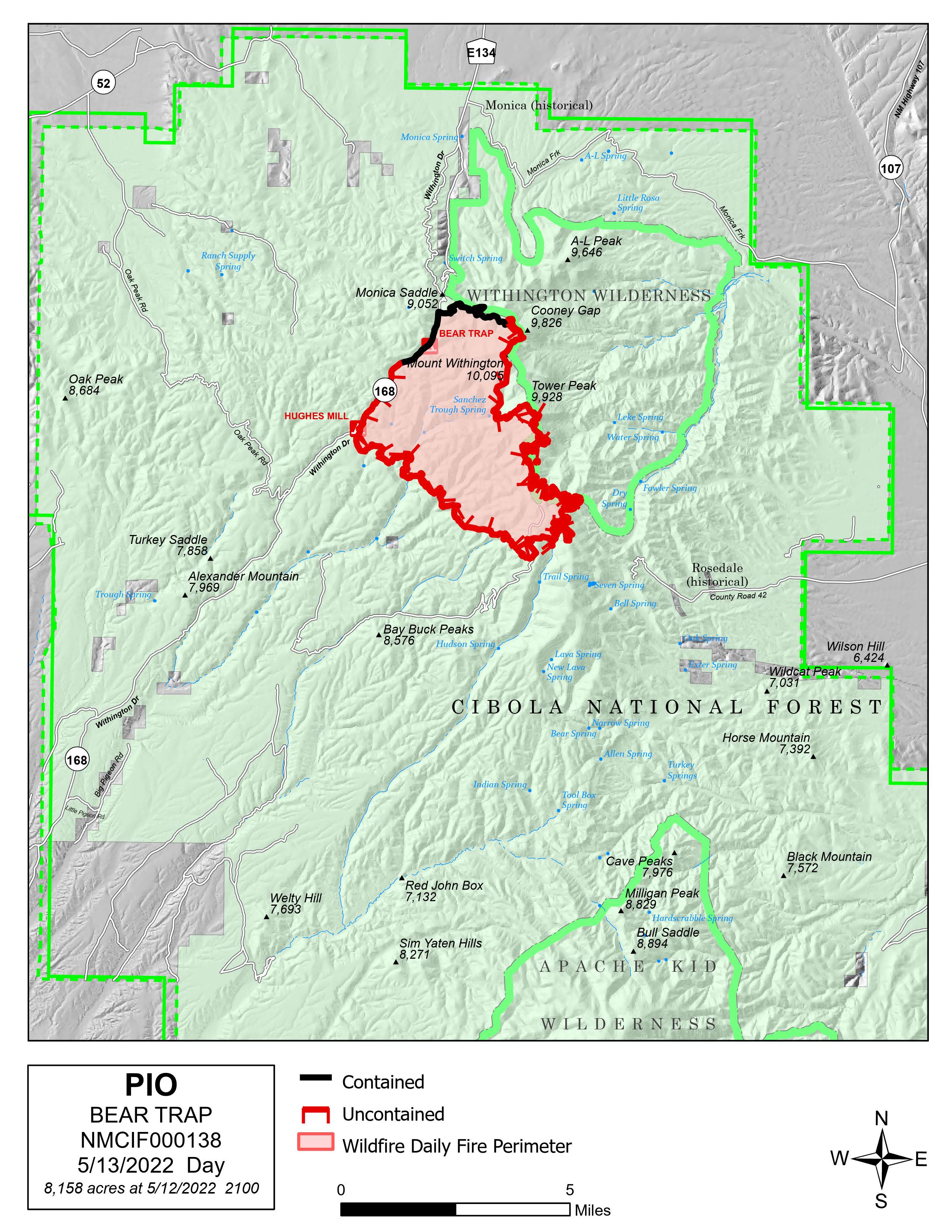  Bear Trap Fire May 13th UPDATENM Fire Info