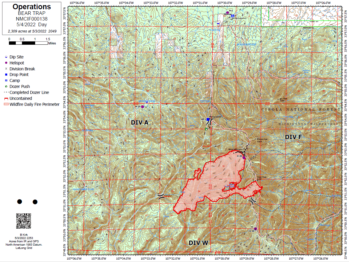  Bear Trap Fire May 4th UPDATENM Fire Info