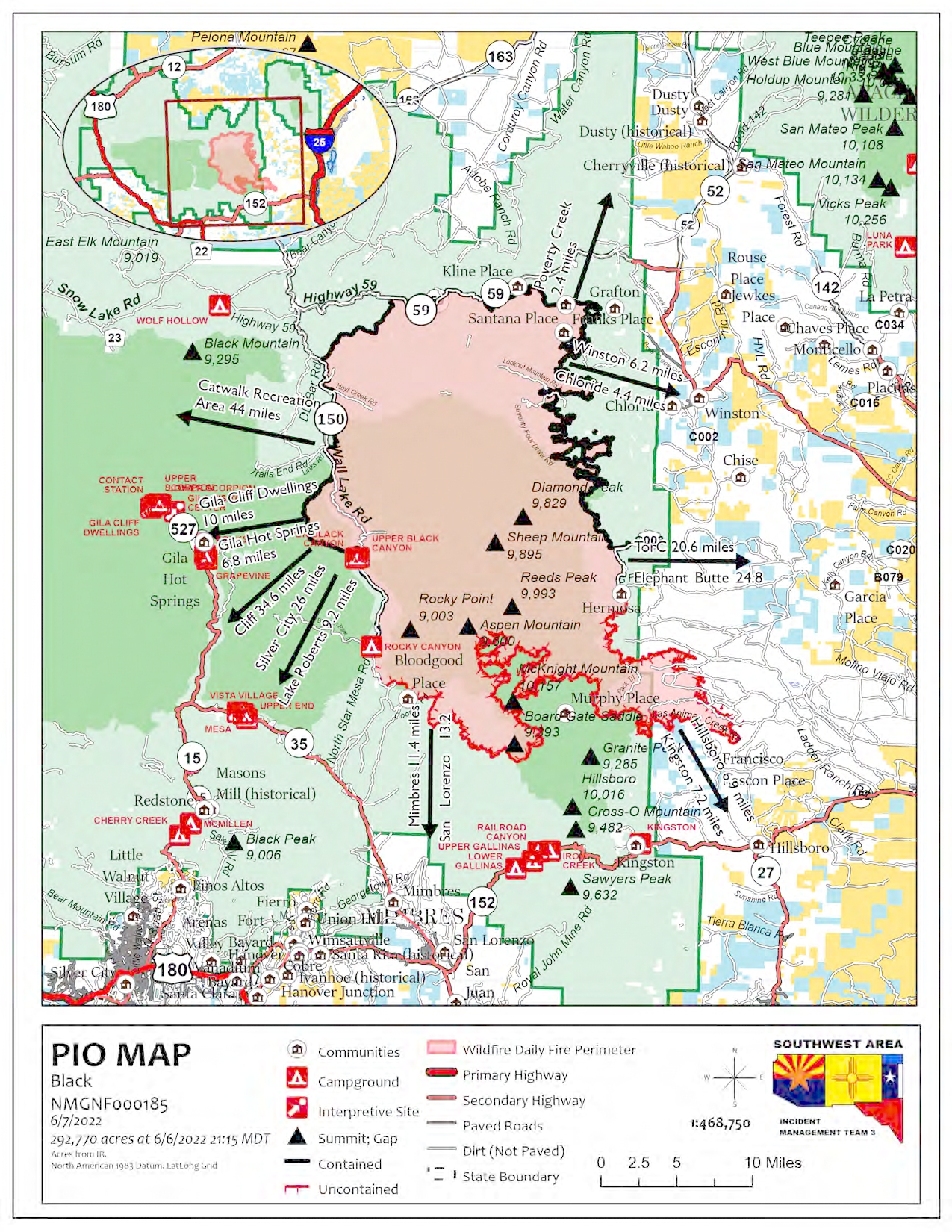  Black Fire Daily Update June 7, 2022NM Fire Info