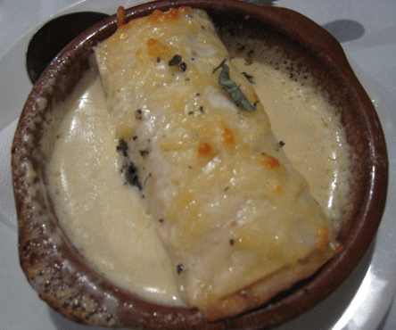 Boca05 Canelones with lump crab, scallop and Manchego cream