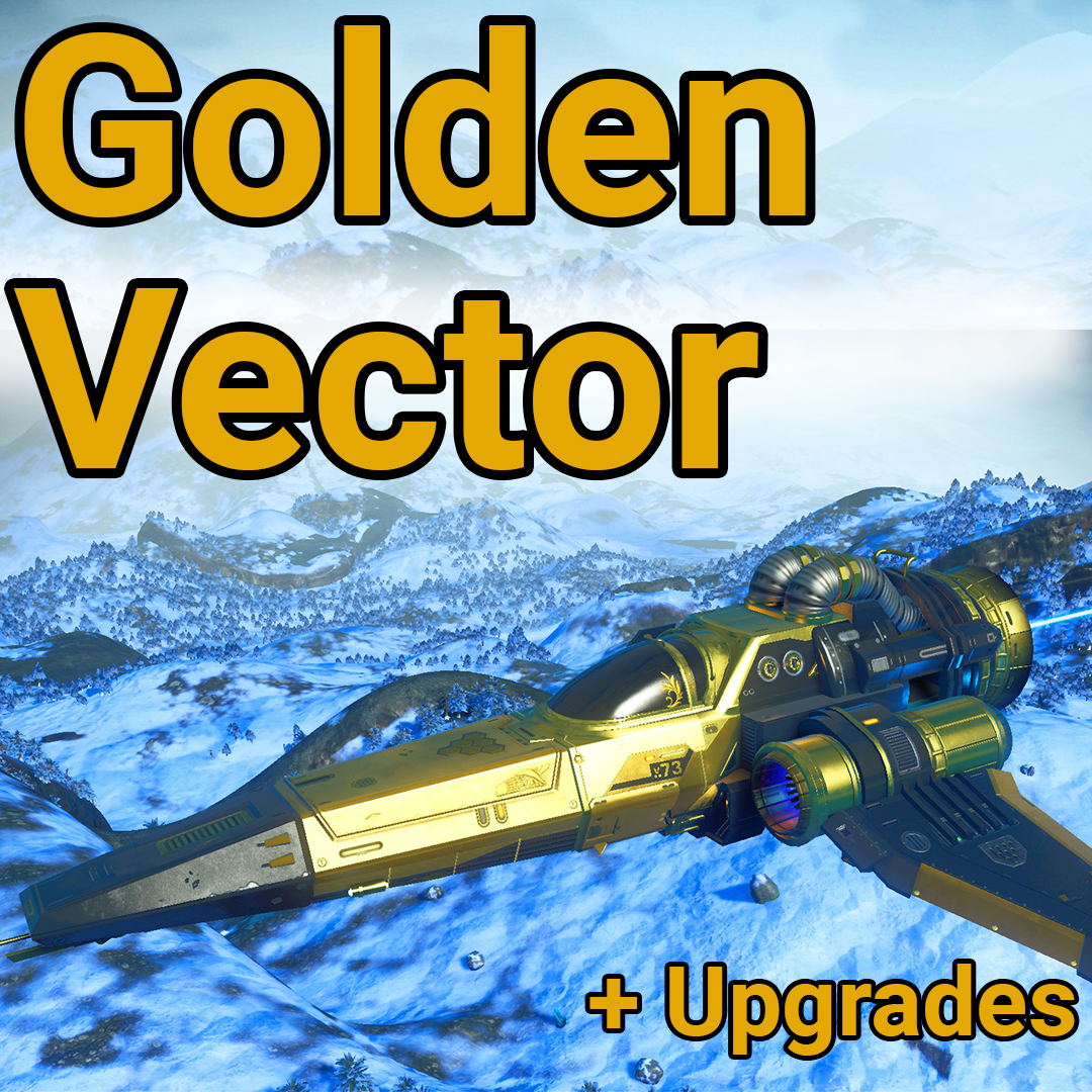 No Man's Sky Golden Vector Fighter Ship XBOX, PC, Steam, PS4 & PS5
