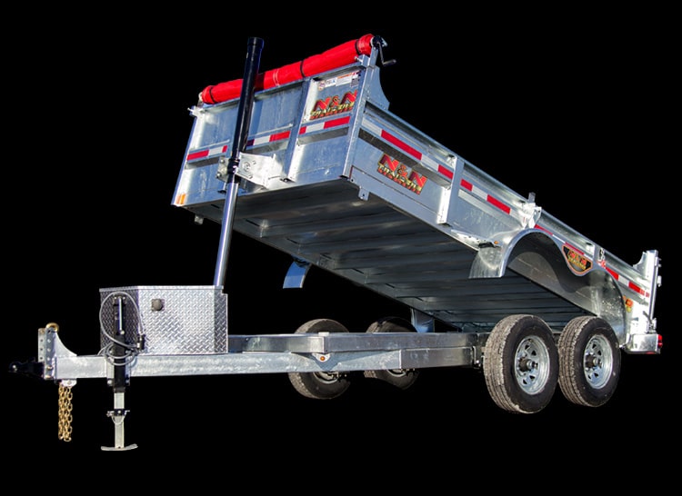 Drop axle trailer for transporting equipment N&N Trailers