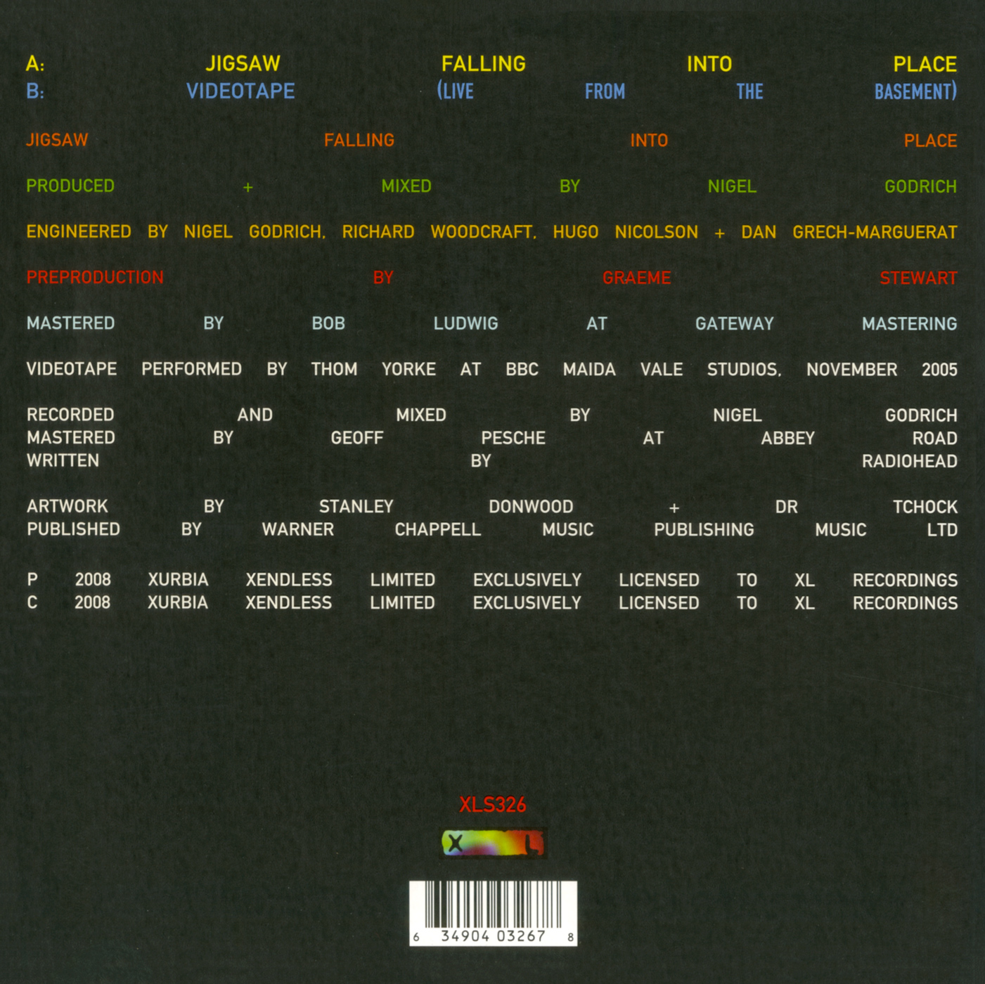 Artwork Stanley Donwood, Dr Tchock