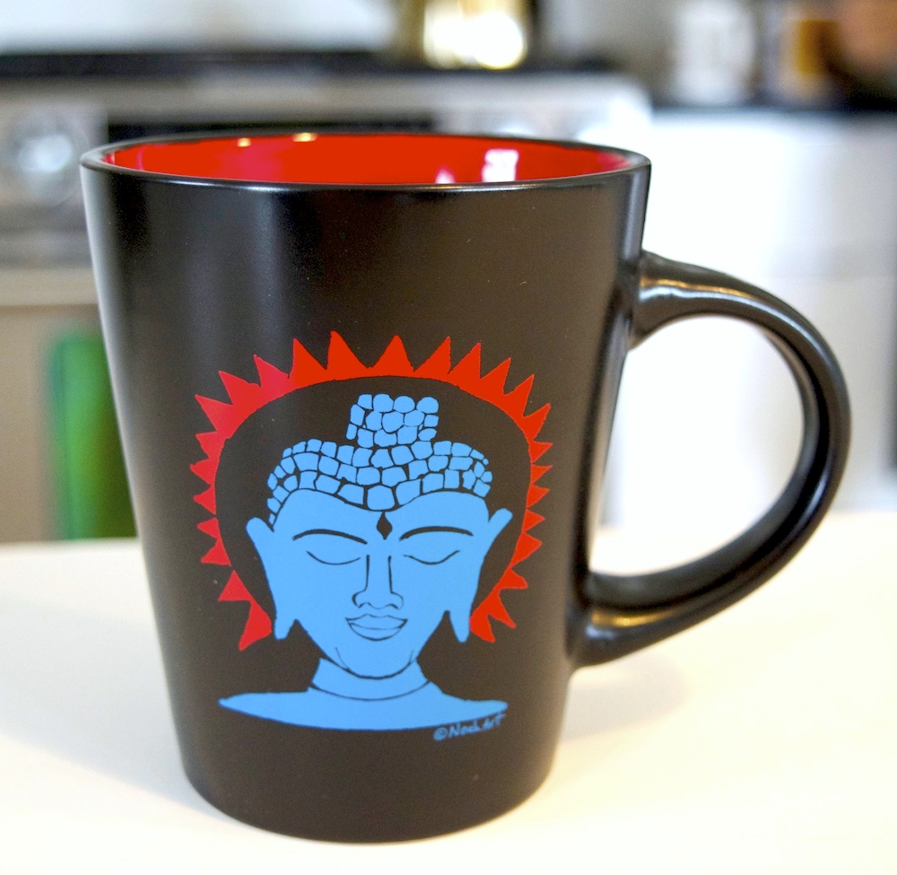 Buddha Coffee Cup Red Noah Art