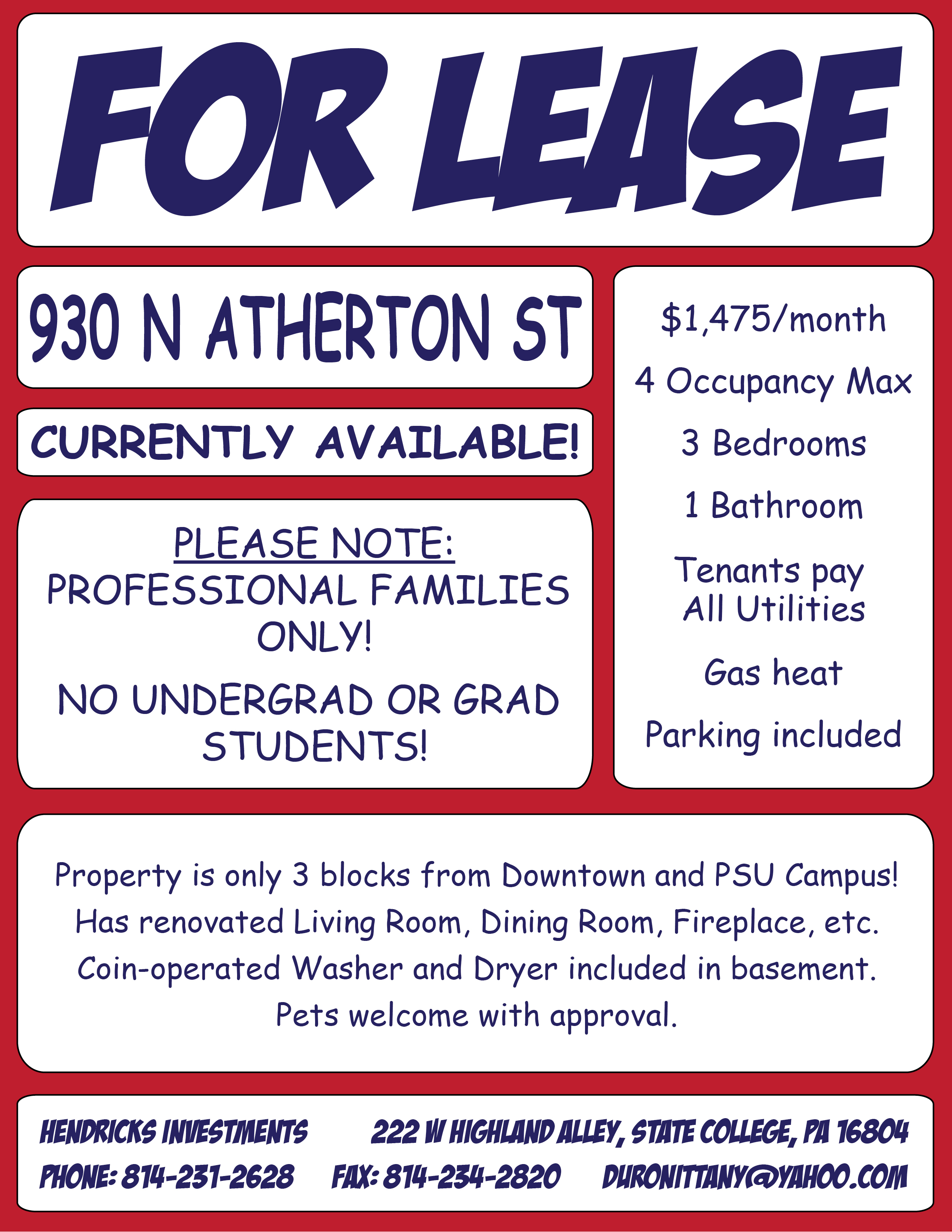 Hendricks Houses for Rent