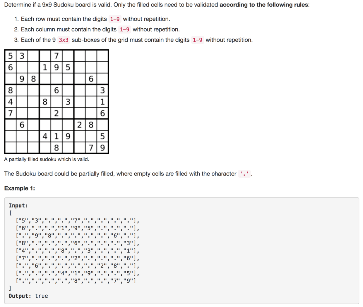 Leetcode 36. Valid Sudoku SnailTyan
