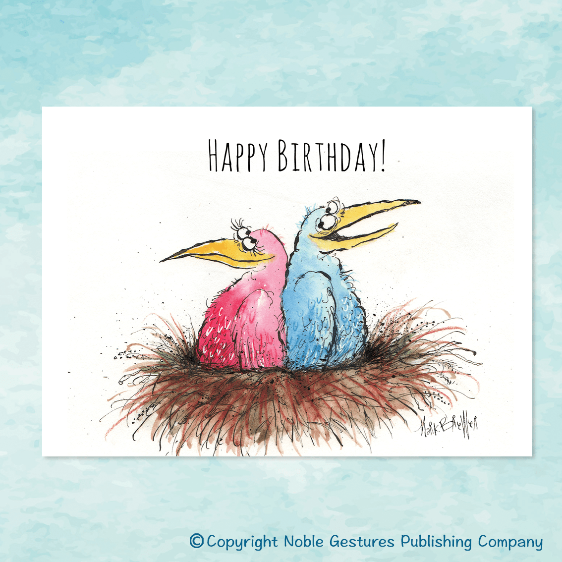 ‘Love Birds’ Birthday Card Noble Gestures Publishing Company Store
