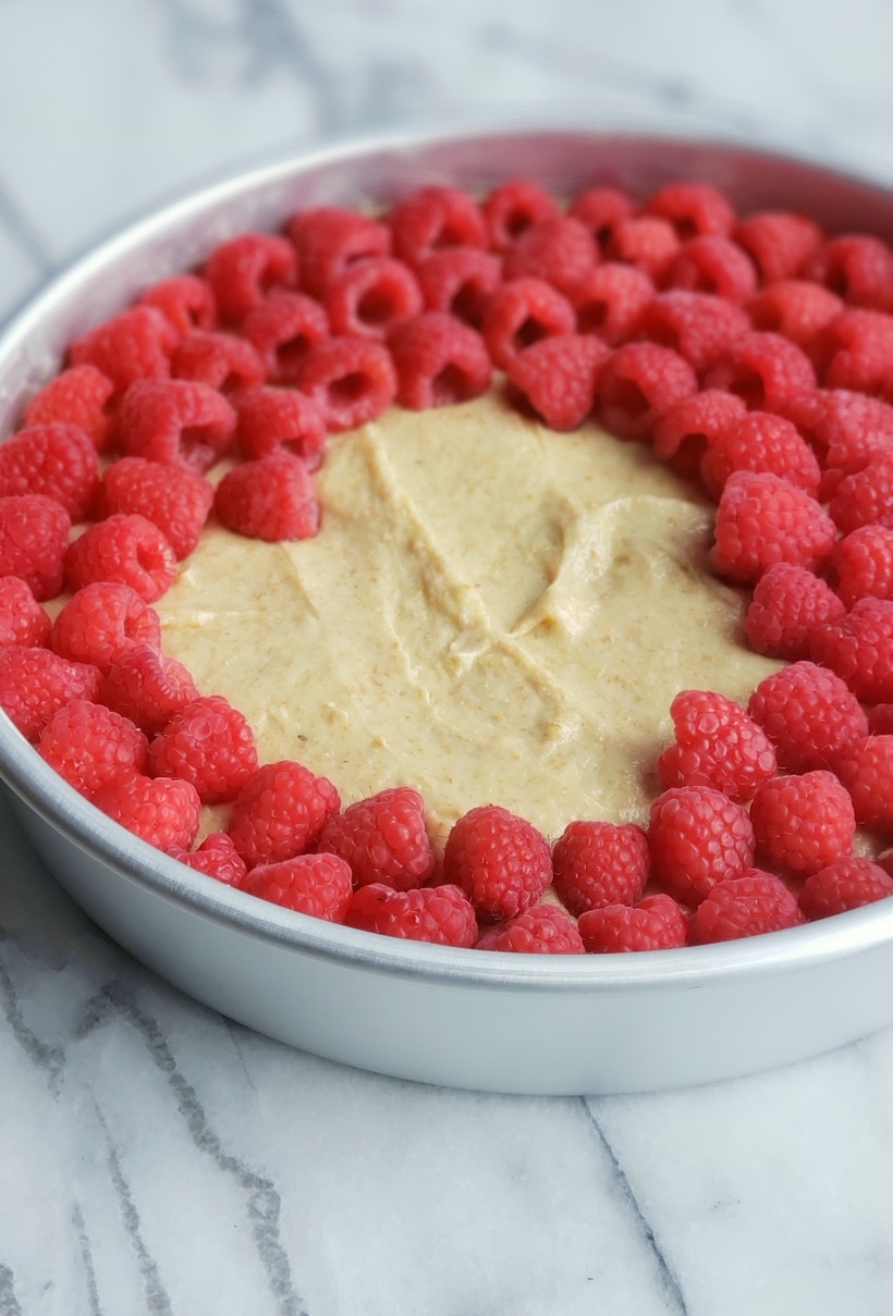 Healthier Raspberry Cake